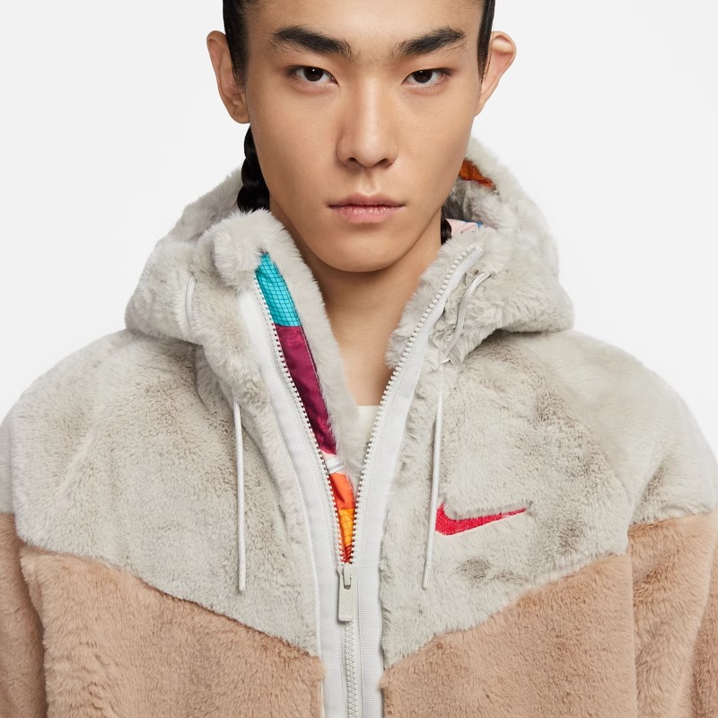 NIKE新款OUTLETS Windrunner 男子人造毛皮夹克FD9895 - 图2