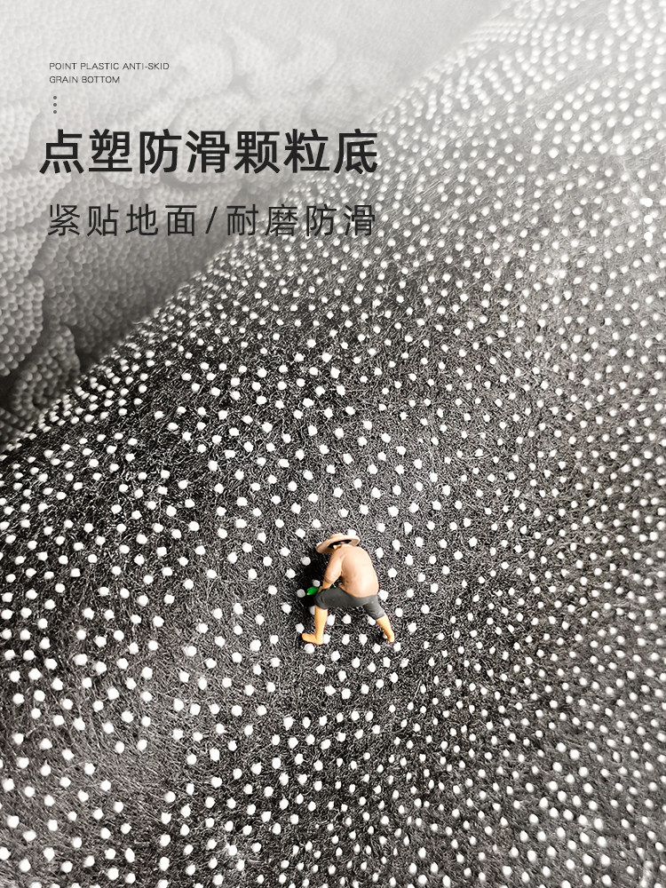 ins风格异形不规则客厅轻奢茶几毯 银锦地毯