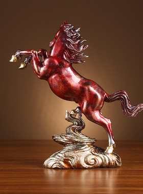 彩铜《青云直上》马摆件马到成功家居装饰品客厅玄关摆件