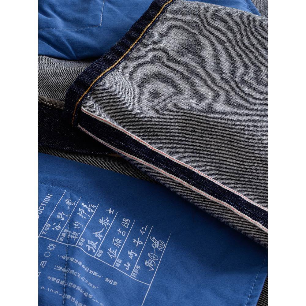 MAROLIO~重磅纯棉！赤耳丹宁阔腿牛仔裤男秋冬直筒宽松休闲老爹裤 - 图3