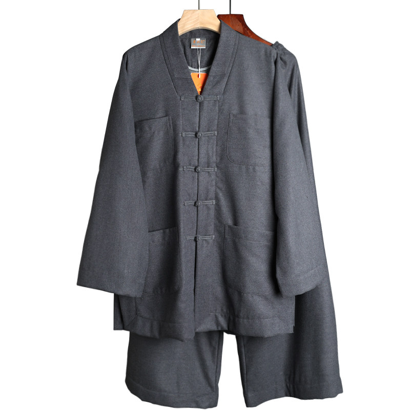 冬季加绒保暖呢子免绑腿短褂僧服秋冬棉服加厚毛呢衣祥仁小褂僧衣,淘宝优惠券,粉丝福利购,淘宝优惠卷