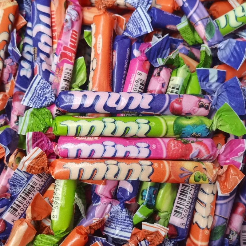 土耳其奶条糖原装进口tayas迷你奶条果汁糖果草莓樱桃苹果橙零食 - 图0