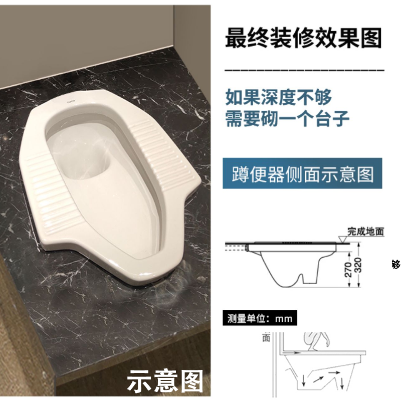 TOTO蹲便器CW8RB+DC603商场车站公共卫生间厕所家用陶瓷蹲坑(13) - 图3