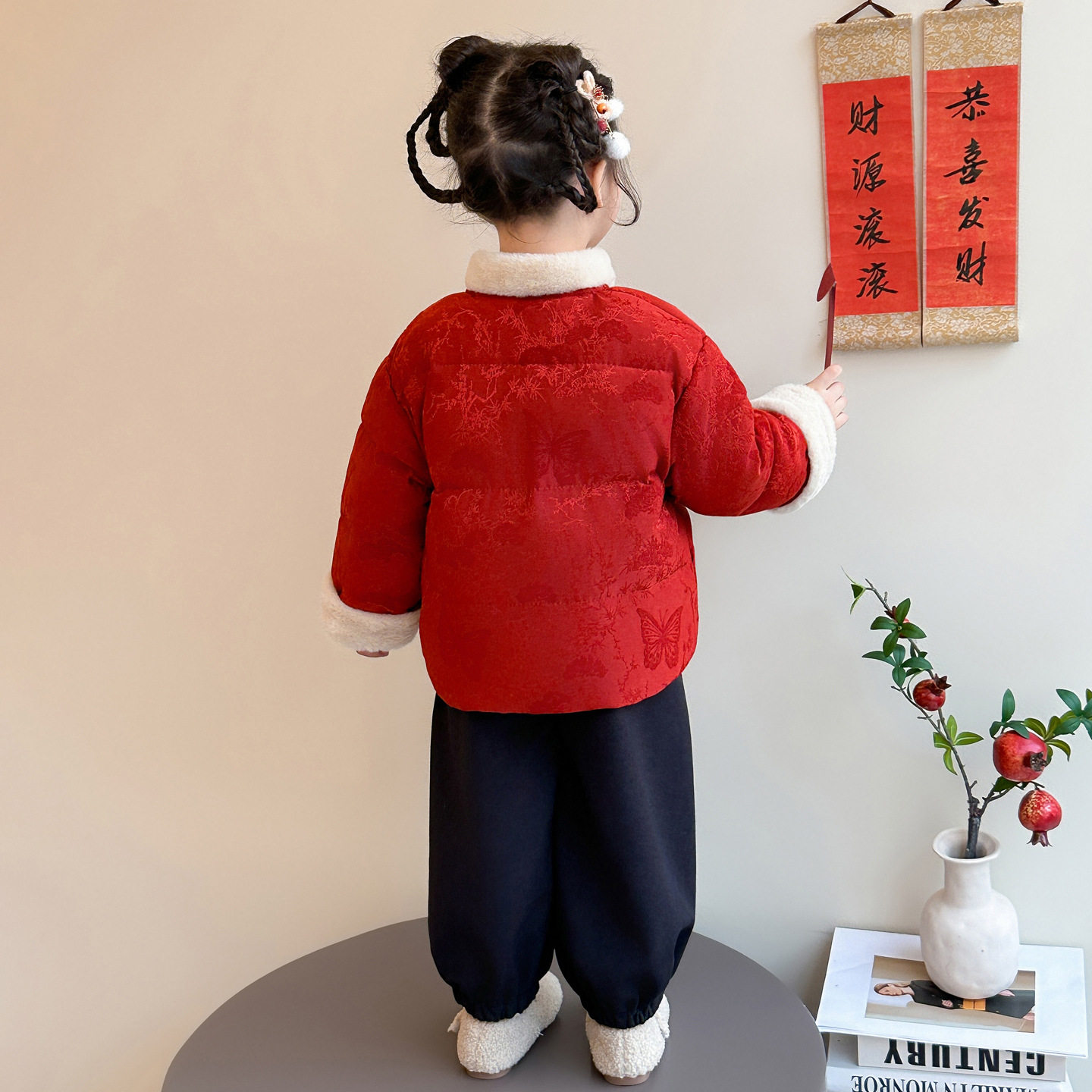 拜年服女童国风棉服套装冬季汉服儿童喜庆过年服周岁宝宝中式礼服,淘宝优惠券,粉丝福利购,淘宝优惠卷