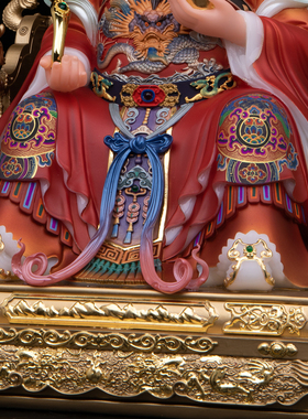 九龙椅财神爷神像家用供奉文财神像黄玉画花比干范蠡财帛星君像