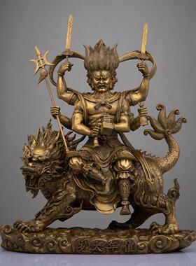 纯铜彩绘祝福值年太岁摆件