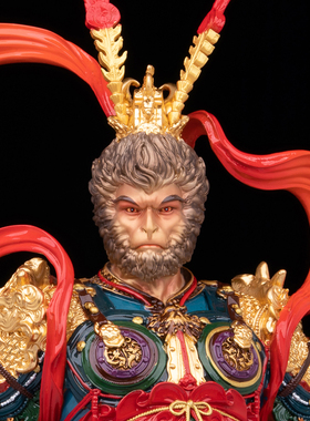 齐天大圣铜像家用供奉摆件