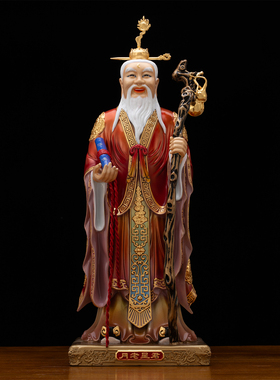 铜彩绘月老星君神像摆件热销