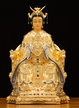 铜祝福中式家用碧霞元君神像