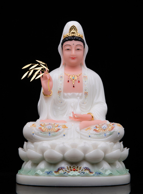 家用供奉娑婆三圣摆件石材