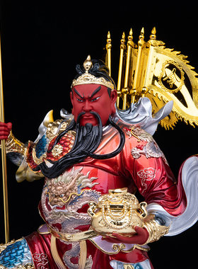 树脂关公立武财神招财摆件