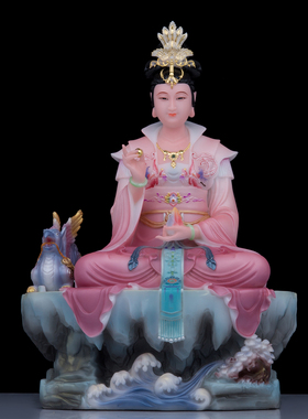 汉白玉中式家用女娲娘娘神像