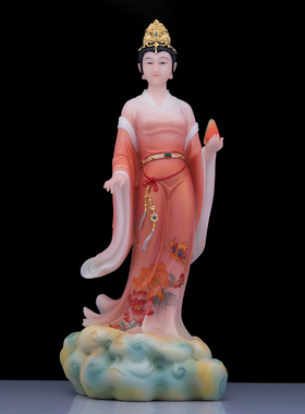 汉白玉祝福站立女娲娘娘神像