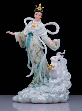 嫦娥仙子神像广寒宫玉兔汉白玉