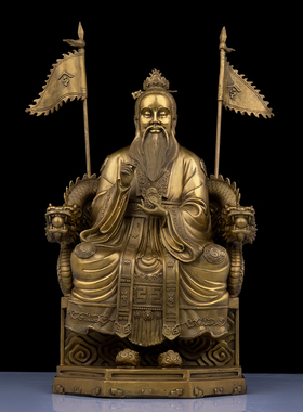 黄铜祝福家用鸿钧老祖神像