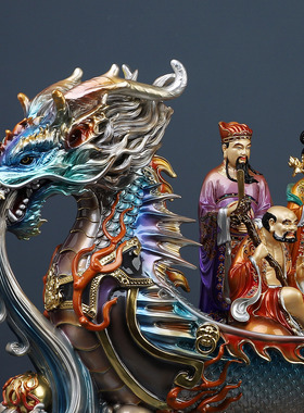 纯铜八仙过海神像高档摆件