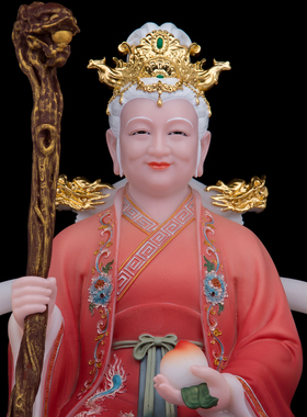 泰山奶奶神像玉石分粉东岳泰山娘娘祝福中式玄关摆件碧霞元君神像