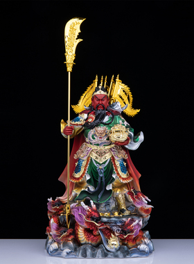 中式树脂关公武财神招财摆件