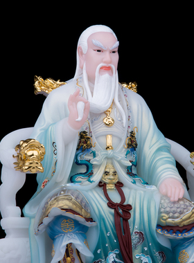 汉白玉保平安客厅胡家太爷摆件