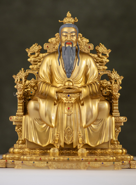 青铜三清道祖神像家用供奉