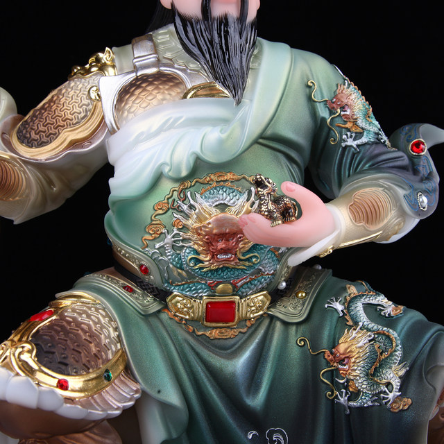 White marble statues of the nine gods of the Hu family in the safe living room