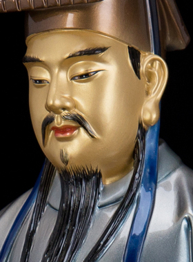 黄铜吕洞宾孚佑帝君供奉神像