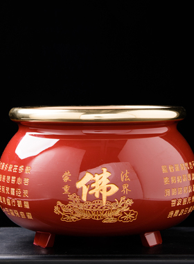 纯铜佛具套装家用台湾全铜香炉果盘花瓶水杯供财神供祖先供具摆件