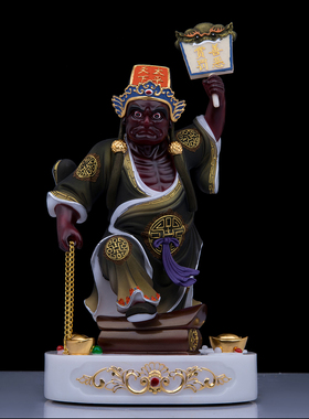 汉白玉保平安中式客厅七爷八爷