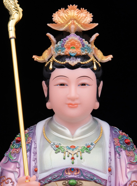 玉帝王母汉白玉客厅供奉摆件