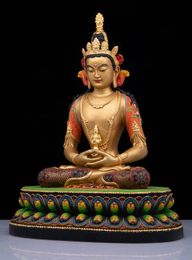 无量寿佛铜像摆件家用