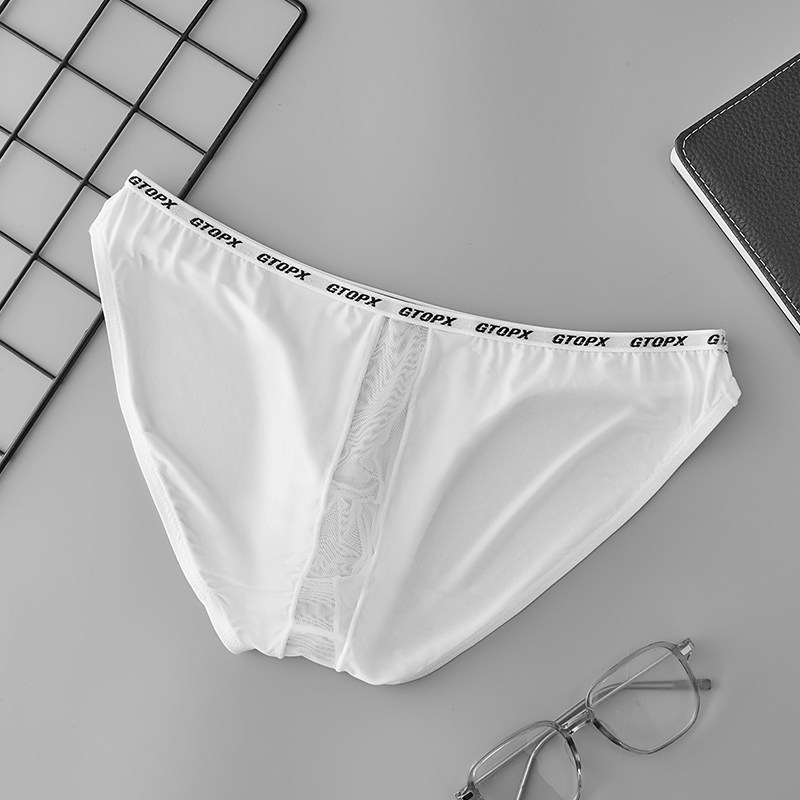 GTOPX MAN男士网纱薄款冰丝内裤 U凸低腰透气运动性感三角裤,淘宝优惠券,粉丝福利购,淘宝优惠卷