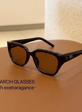 2024新款美式复古方形墨镜男女方圆脸太阳眼镜高级感网红防紫外线