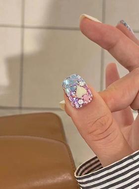 美甲网红韩式大亮片夏季