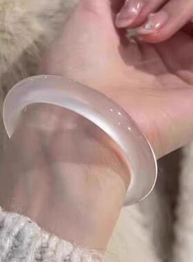 白月光手镯玉气质雪花冰