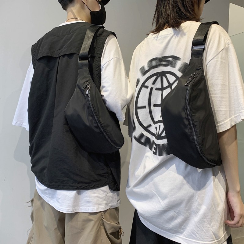 日系潮流胸包男个性斜挎包女百搭ins潮牌街头休闲腰包运动单肩包,淘宝优惠券,粉丝福利购,淘宝优惠卷