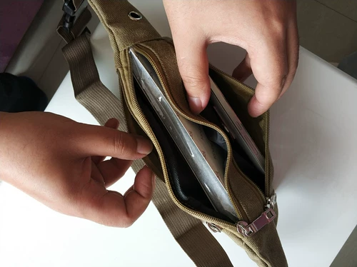 Тонкая тканевая износостойкая спортивная рабочая поясная сумка для отдыха