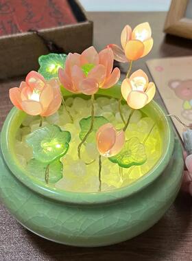 琉璃莲花灯diy好运莲莲小夜灯