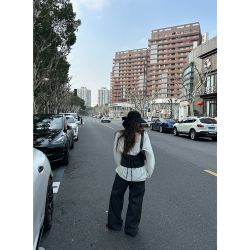 部分现货鬼鬼家正品韩代东大门气质feel挂脖小马甲裙裤长款西装裤 - 图1