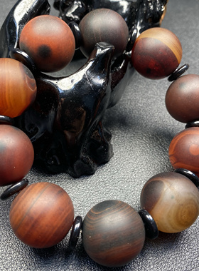 天然珠宝卡20mm宝石级真品梦幻戈壁玛瑙男士玉石手串可盘玩多样性