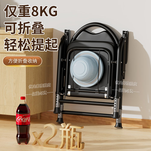 老人坐便器坐便椅子可移动马桶孕妇老年人上厕所神器家用简易结实 - 图2
