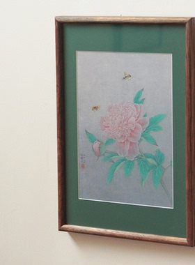 手绘工笔纸本国画作品