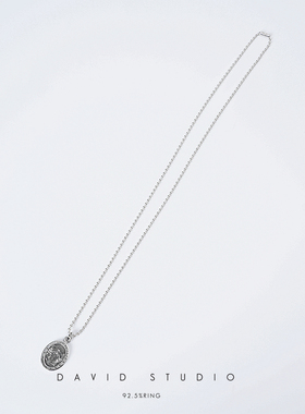 纯银军天使吊坠经典情侣项链