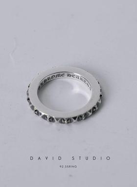 david925纯银十字架薄款戒指