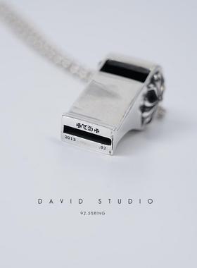 davidstudio925纯银口哨毛衣链