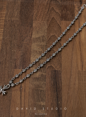 david全手工s925纯银十字架项链