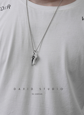 六芒星纯银尅罗心纯银吊坠项链