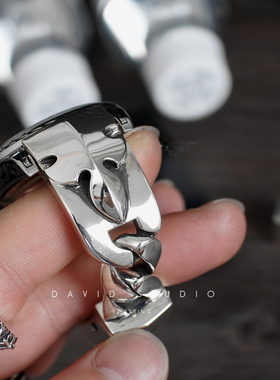 火焰十字架朋克高逼格粗矿链子