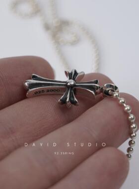 纯银手工圆珠坠子男女款项链