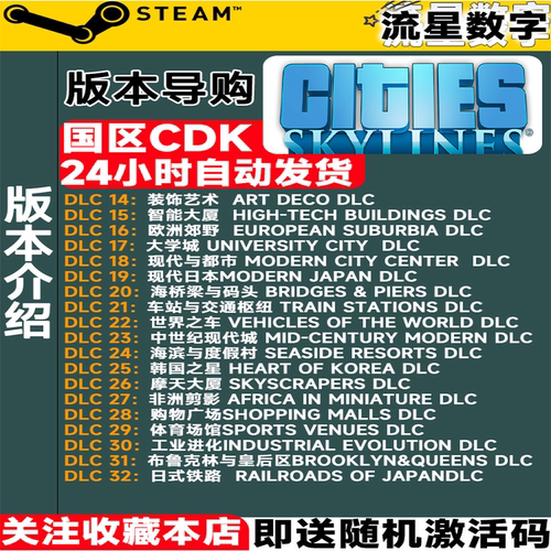 Steam正版 国区激活码 城市天际线1 Cities Skylines天际线 全dlc - 图2
