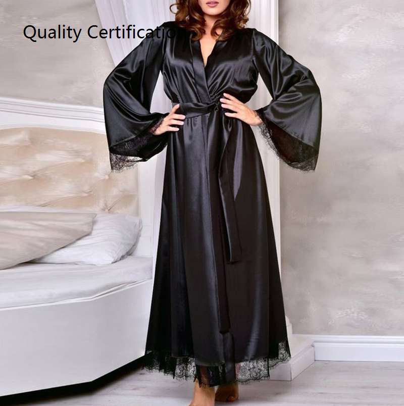 Bride Robe Bathrobe Women Sleepwear Bath Robe Long Cardigan - 图2